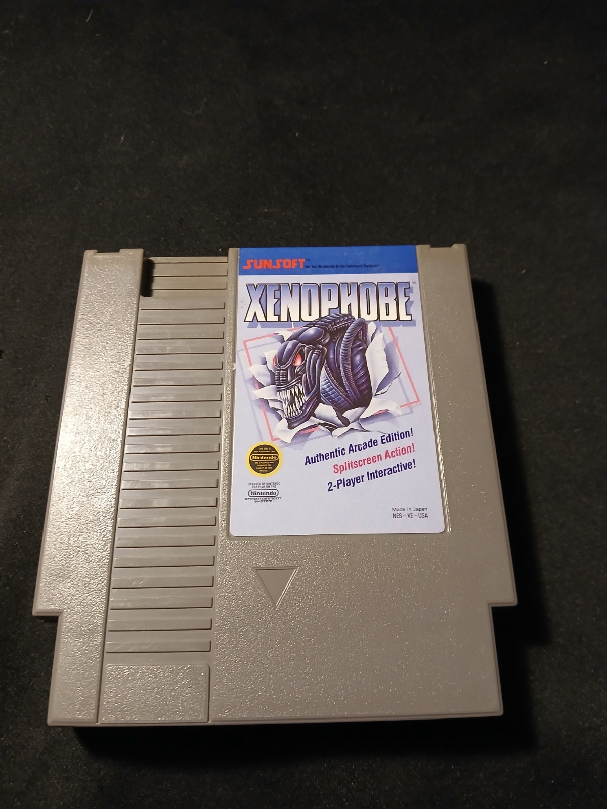 Xenophobe NES Nintendo Game Cartridge Tested Authentic Sunsoft PCB Verified