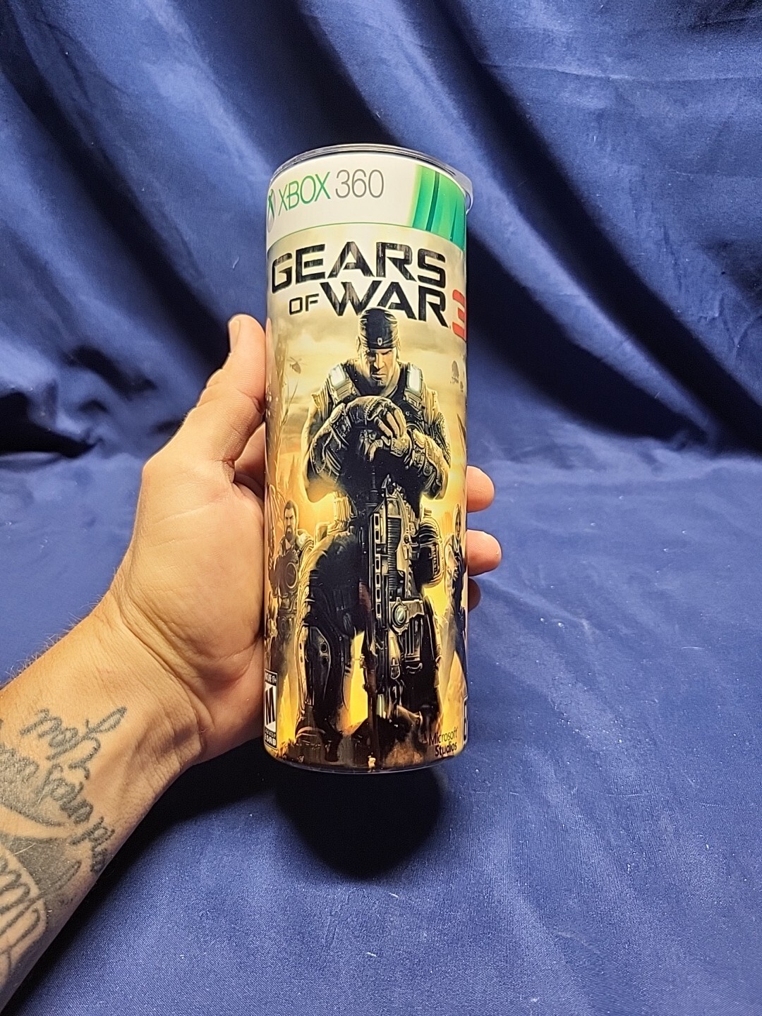 Gears of War 3 (Xbox 360, 2011) Artwork Sublimation 20oz Tumbler