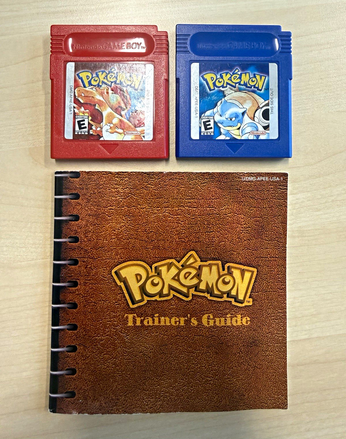 Game Boy Pokémon Red & Blue [Authentic – Tested] w/ Blue Trainer’s Guide Manual