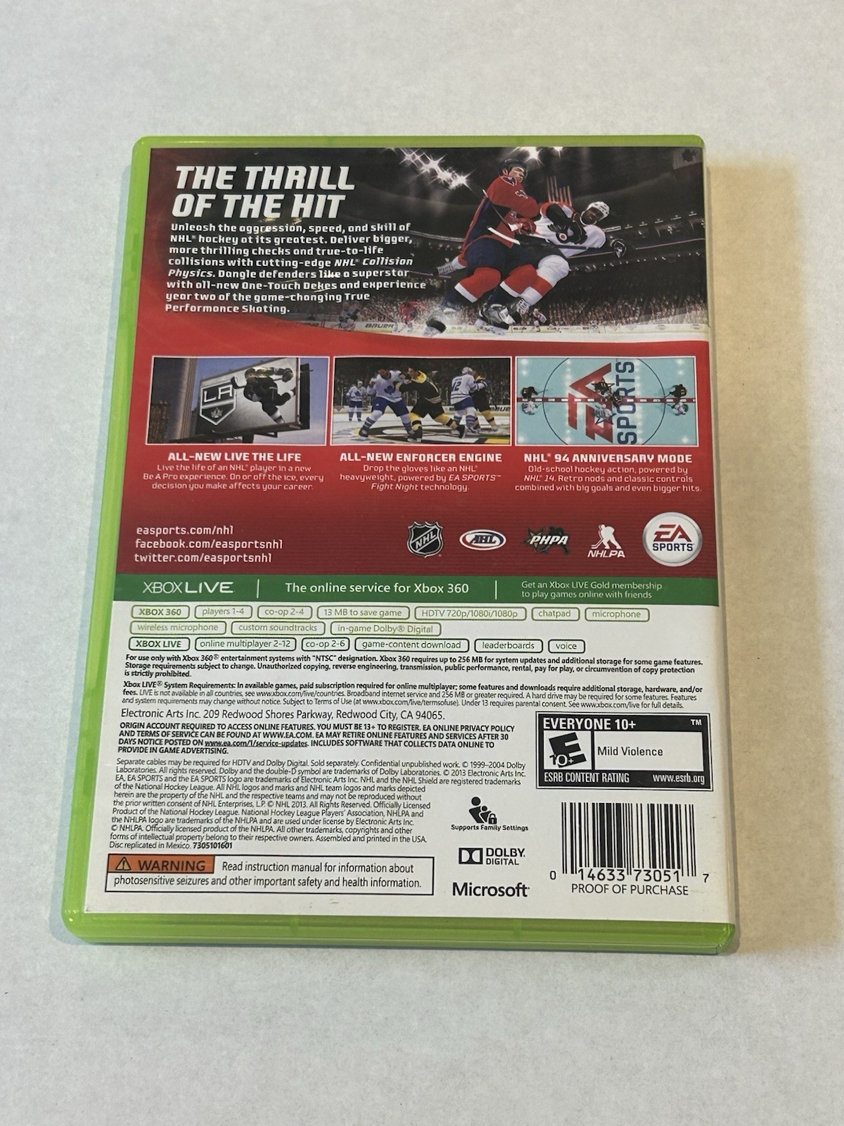 NHL 14 (Microsoft Xbox 360, 2013)