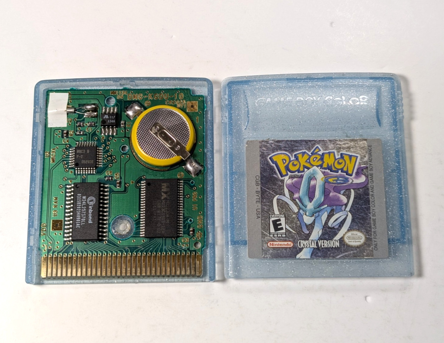 Pokemon Crystal Game Boy Color authentic, new battery installed