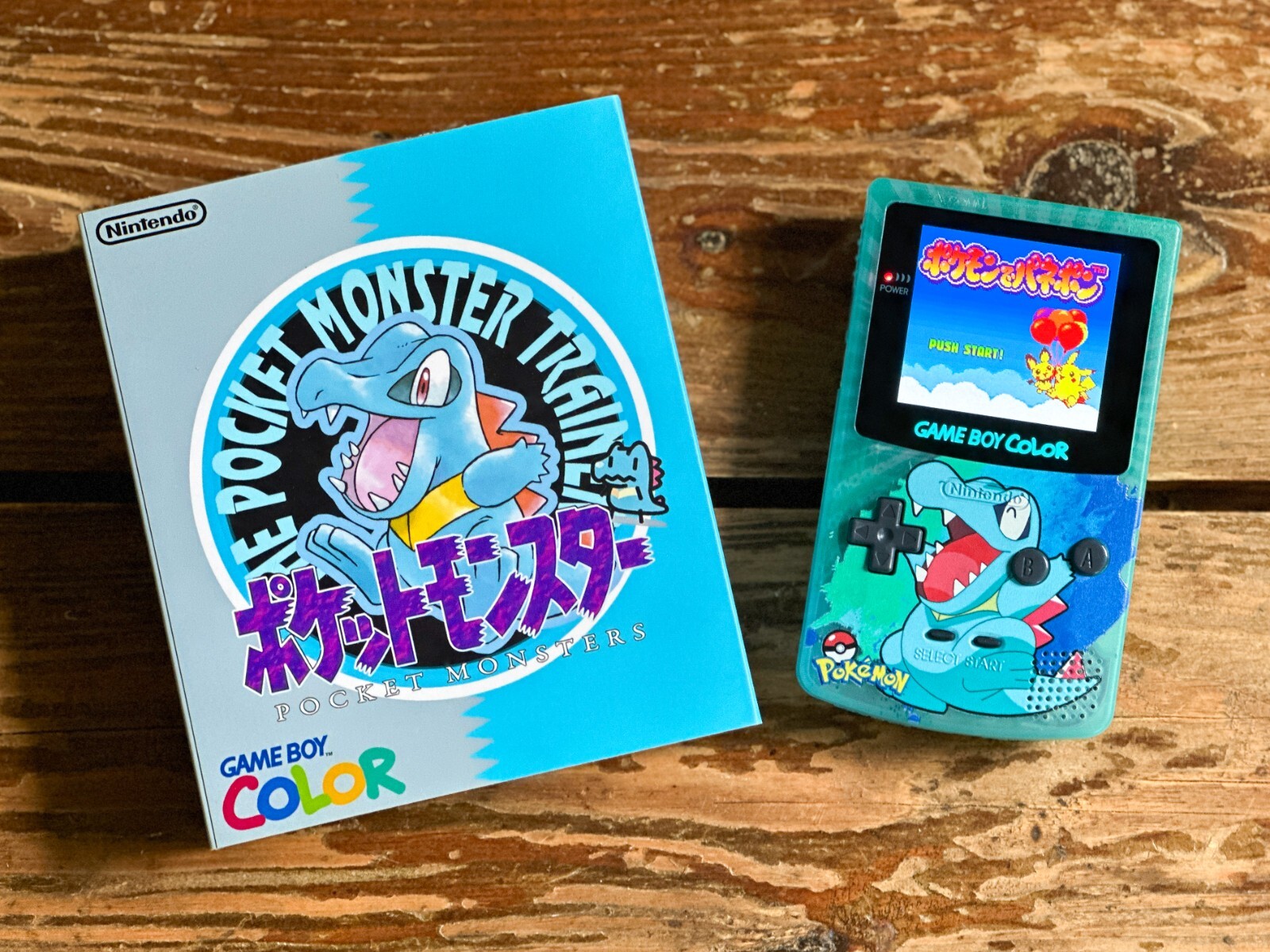 Nintendo Game Boy Color GBC AMOLED Q5 Backlit LCD Pokemon System UV Rechargeable