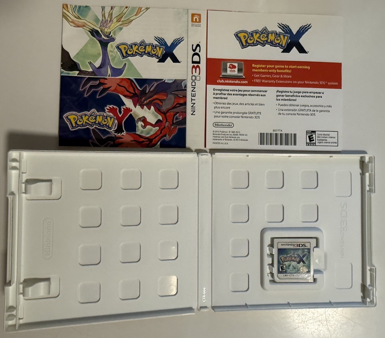 Pokemon X (Nintendo 3DS, 2013) Authentic Game & Case Used Tested