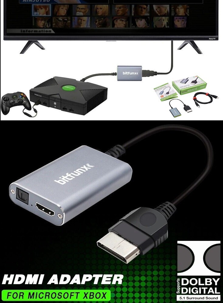 Bitfunx HDMI Converter For XBOX OG Console HD 480p 720p 1080i (USA)