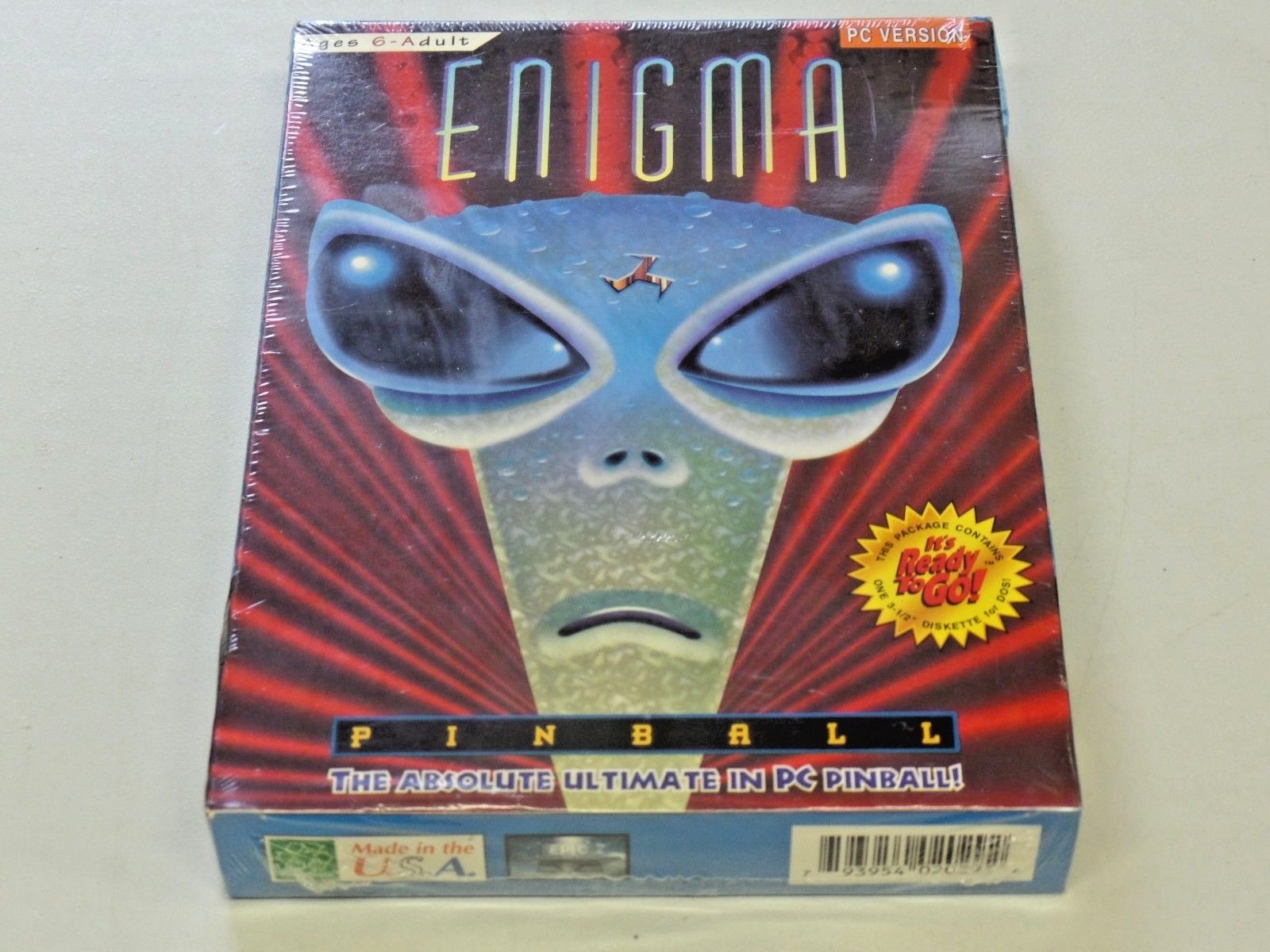 Enigma Pinball Game PC Version 3.5″ Diskette IBM/Tandy or Compatible 1994 NEW