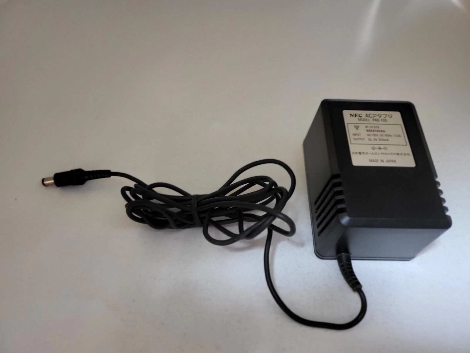 Official NEC PC Engine Core Grafx AC Adapter PAD-105 Power Supply 9V 650mA #i31
