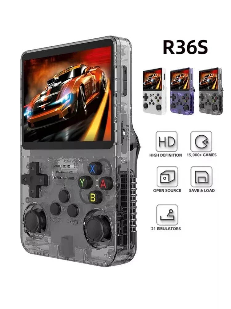 R36S Handheld Retro Console 15,000 Games Portable Emulator 3.5″ IPS Linux System
