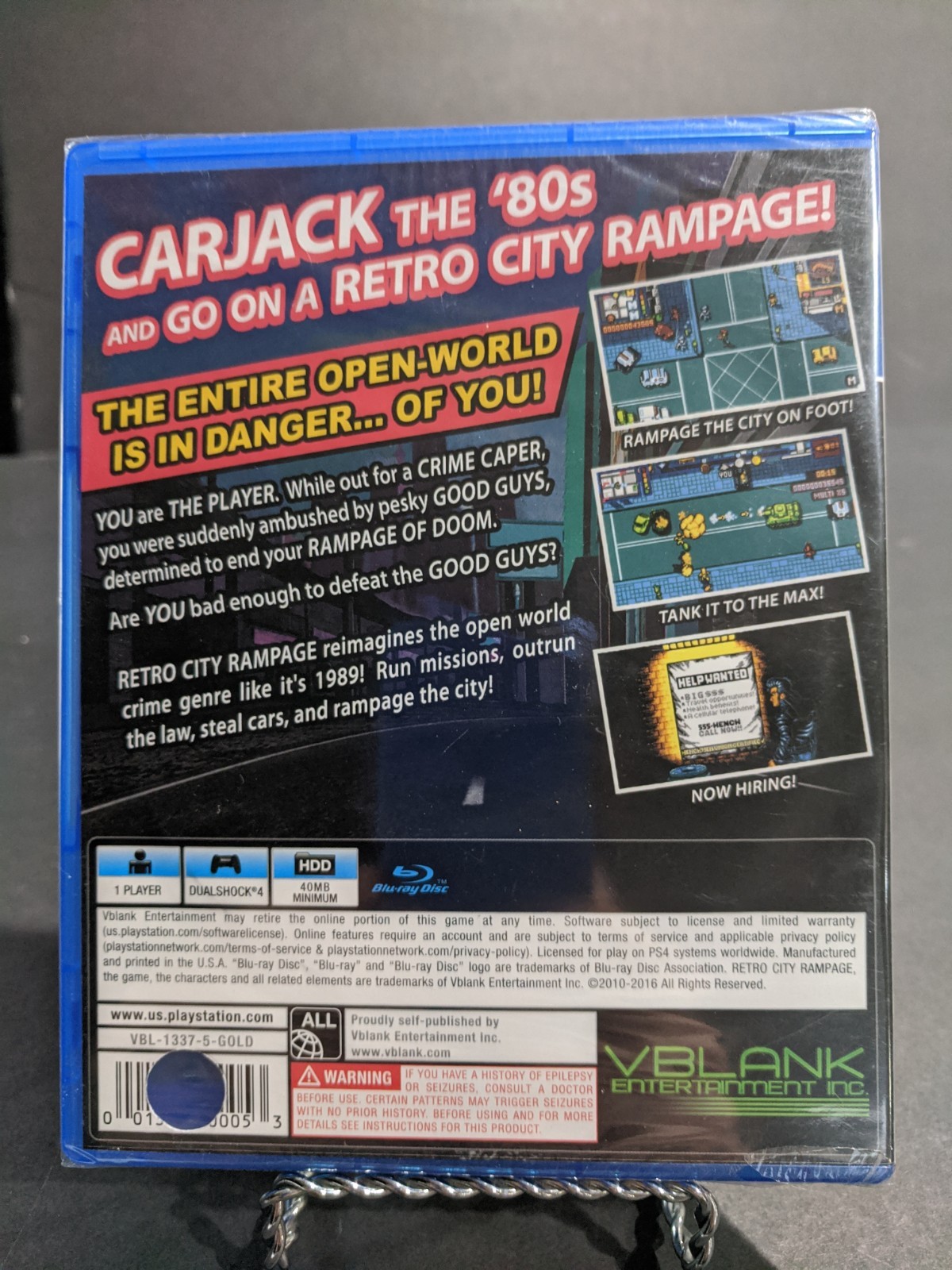 Brand New – Retro City Rampage DX (PlayStation 4 PS4) Factory Sealed