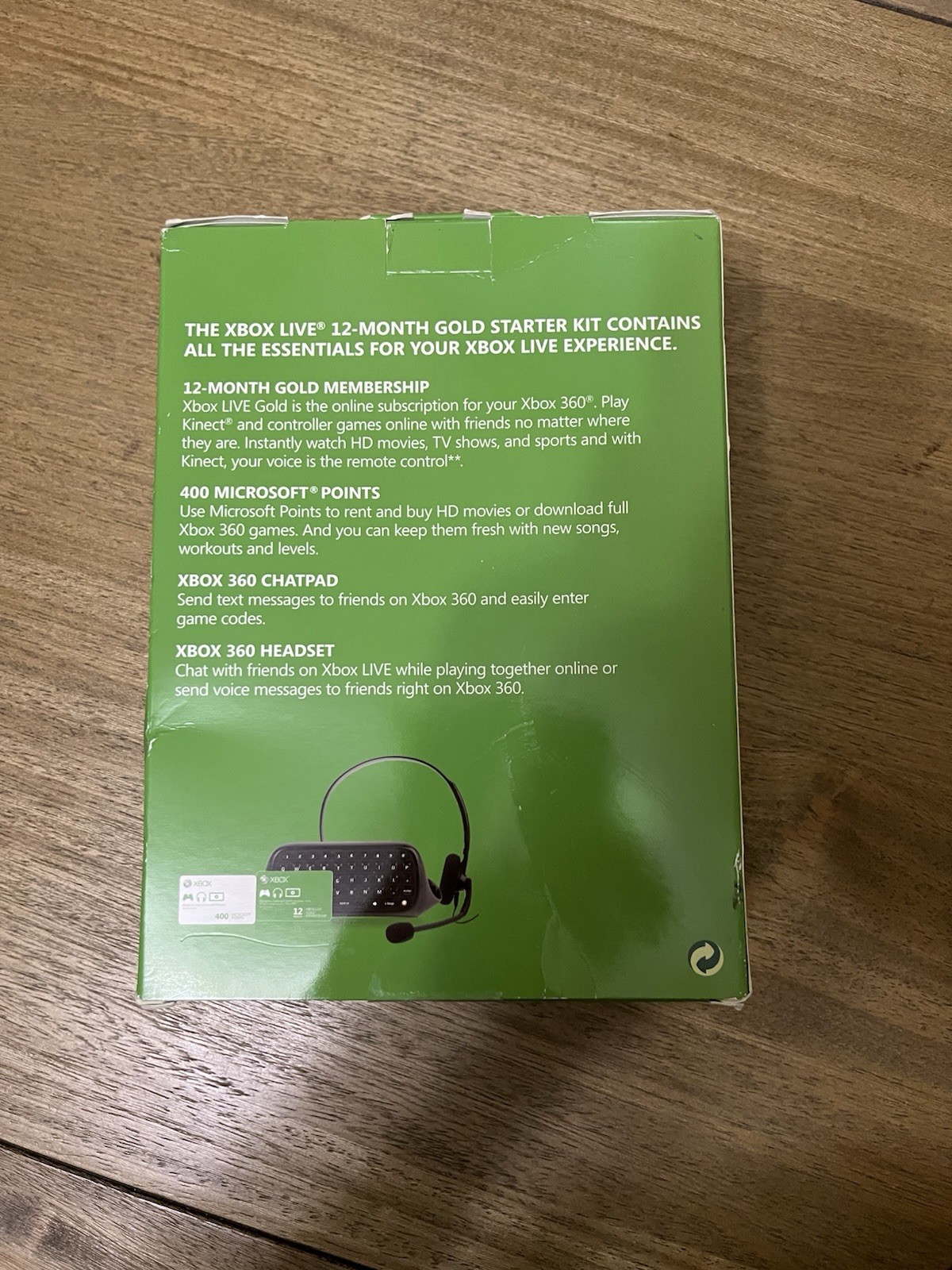 Xbox Live Gold Starter Kit Xbox 360 Chatpad and Headset