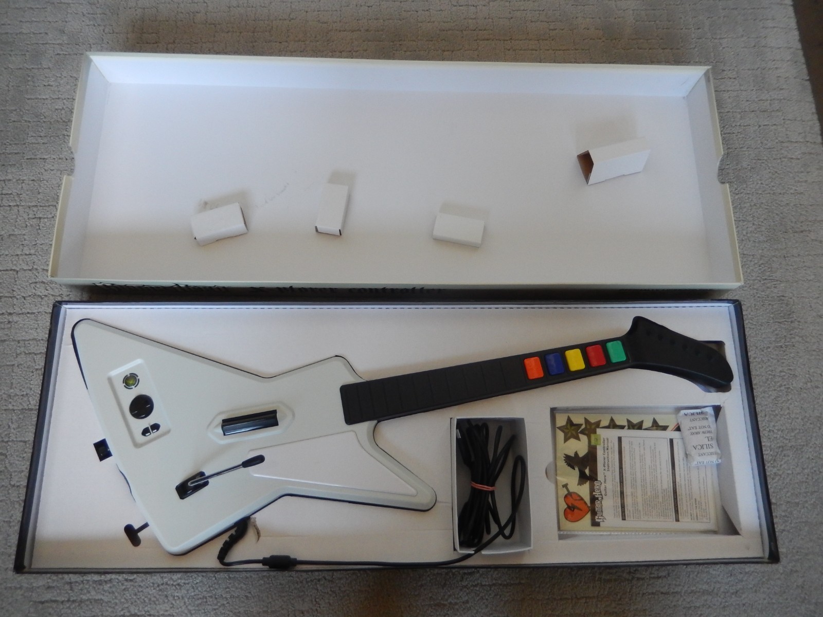 Guitar Hero Xbox 360 X-Plorer Xplorer Wired Controller Red Octane w/box