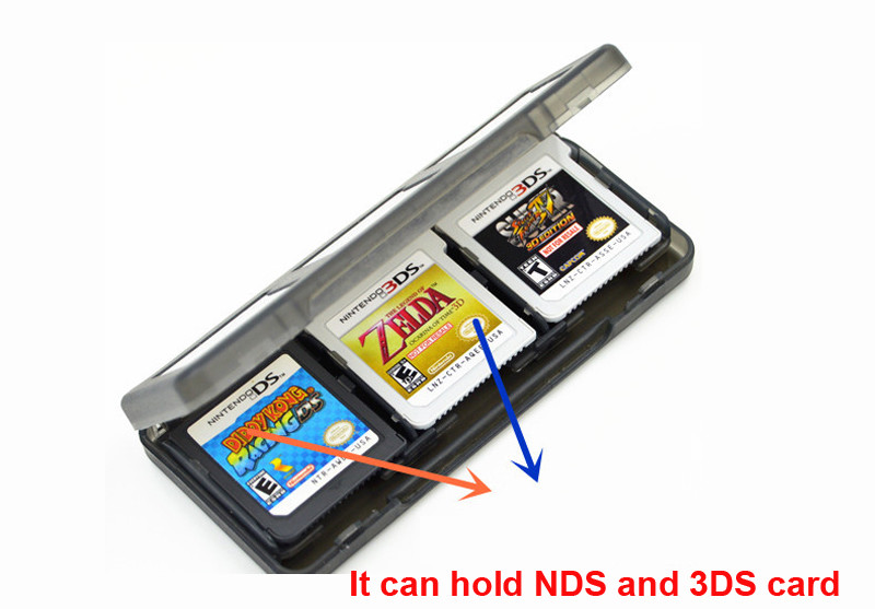Black 6 in 1 Game Card Cartridge Case For Nintendo 3DS 3DS XL/LL NDS Game Card
