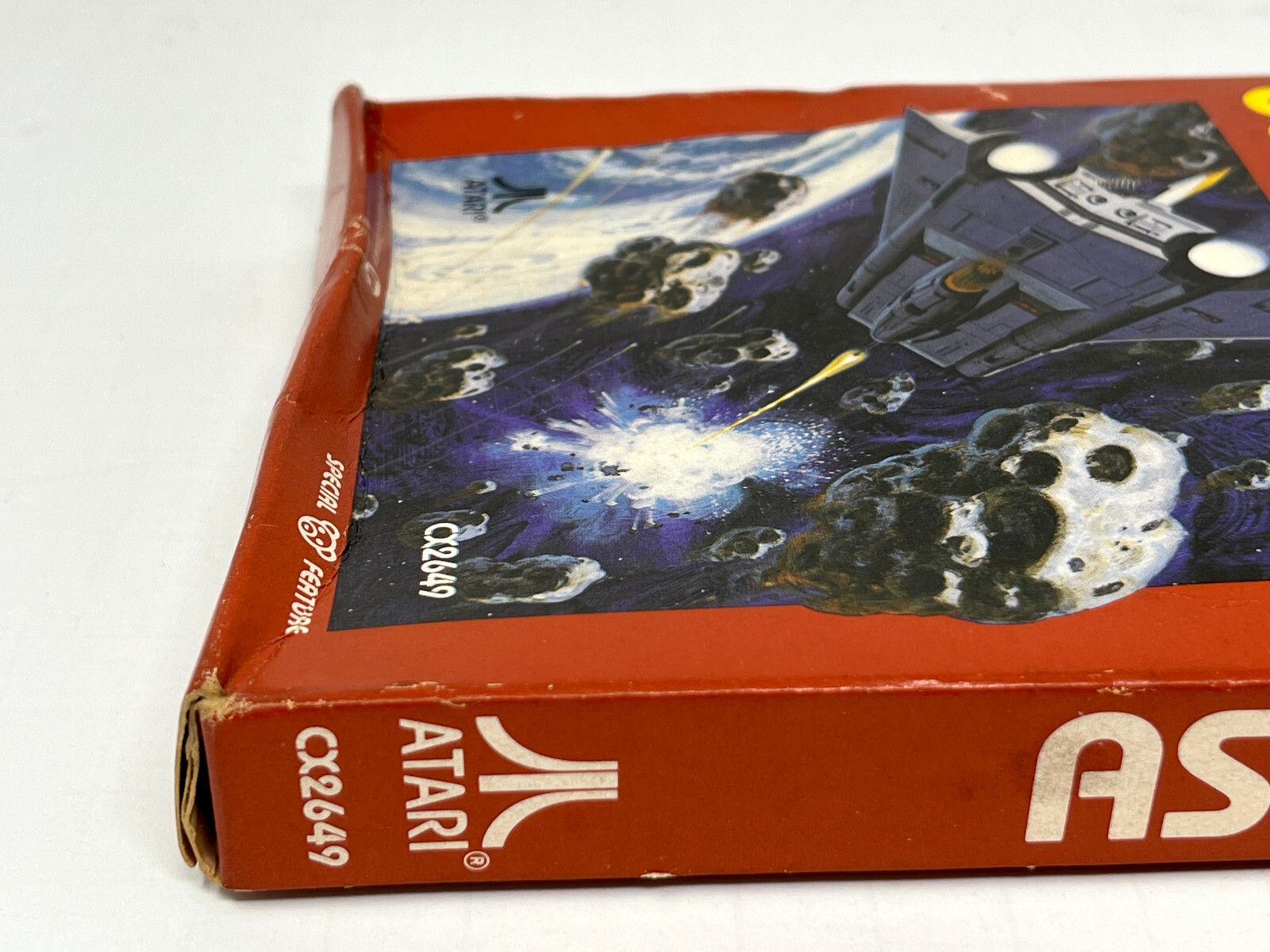 1981 ORIGINAL ATARI ASTEROIDS CX2649 GAME – GLUE SEALED ! – DAMAGED BOX!