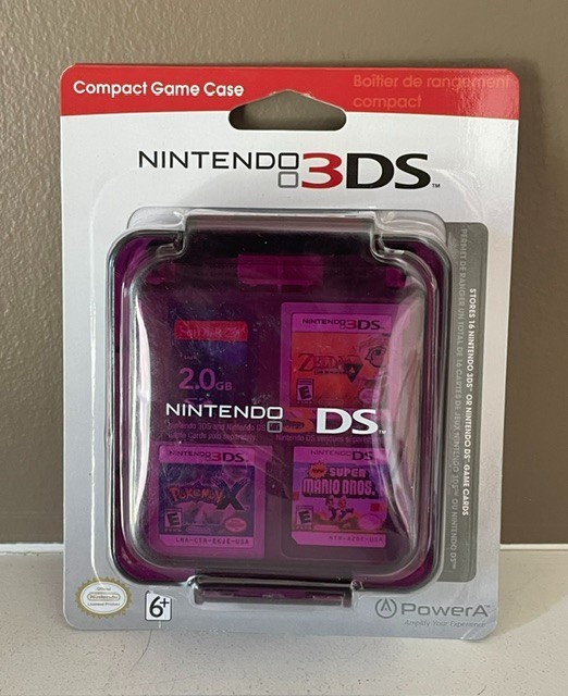 NINTENDO DS/2DS/3DS GAME CASE – Holds 16 Games – Purple – NEW!! FREE SHIP!!
