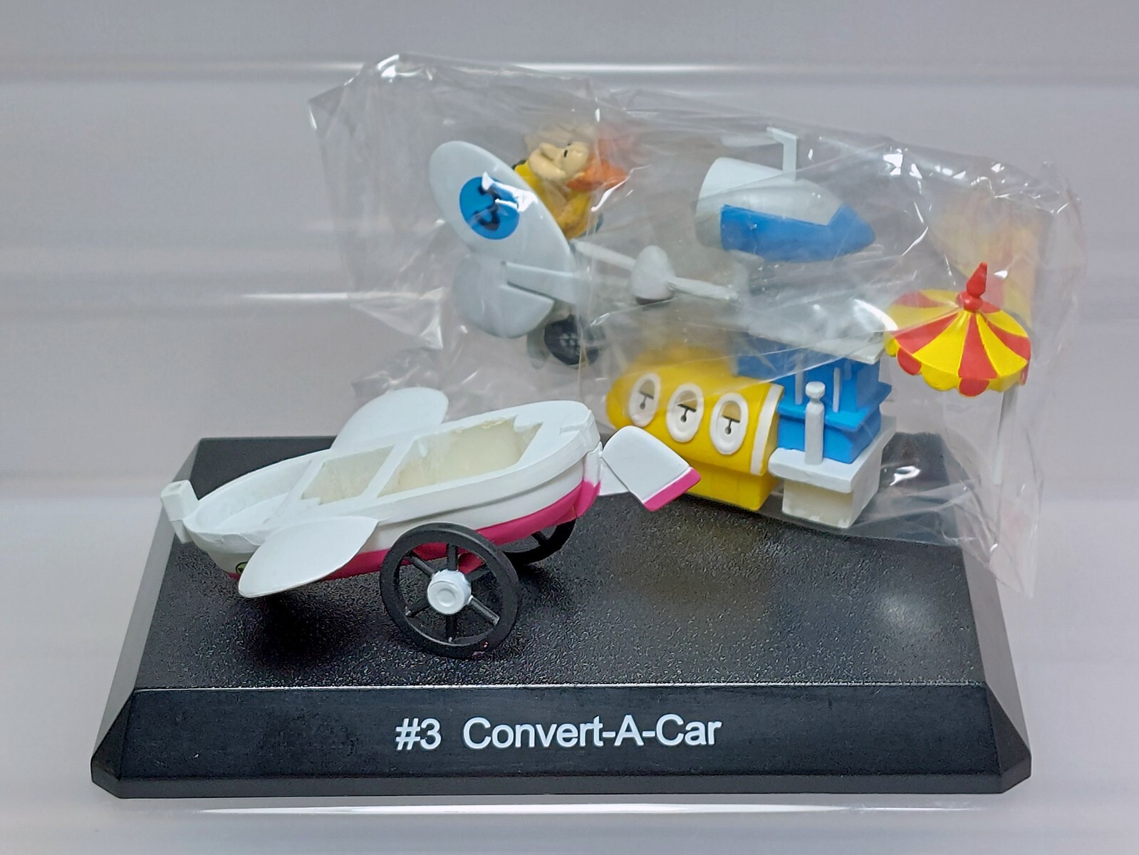Wacky Races #3 Convert A Car Vehicle Figure Konami Professor Pat Pending 2.7in