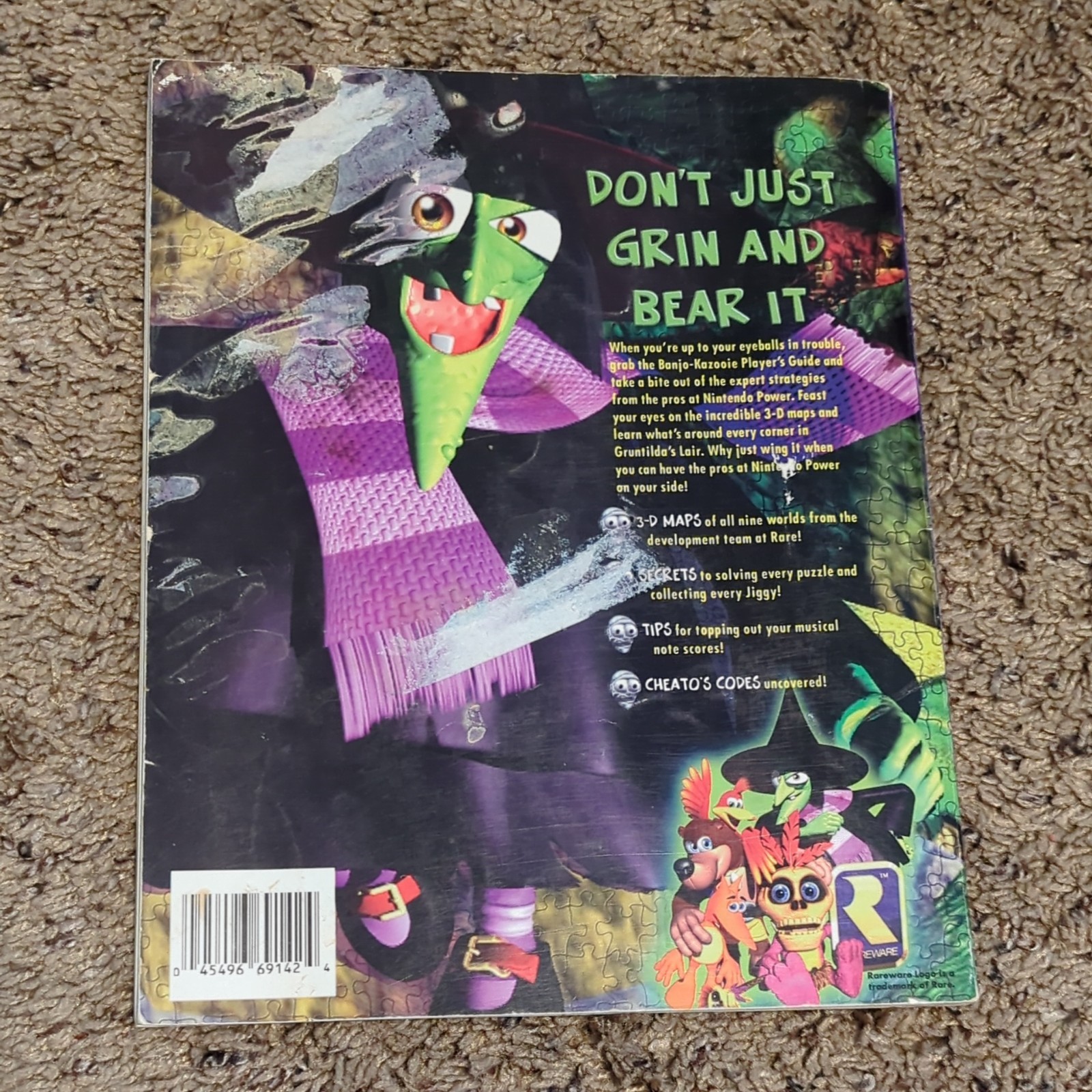 Banjo Kazooie Nintendo 64 N64 Power Player’s Strategy Guide Map