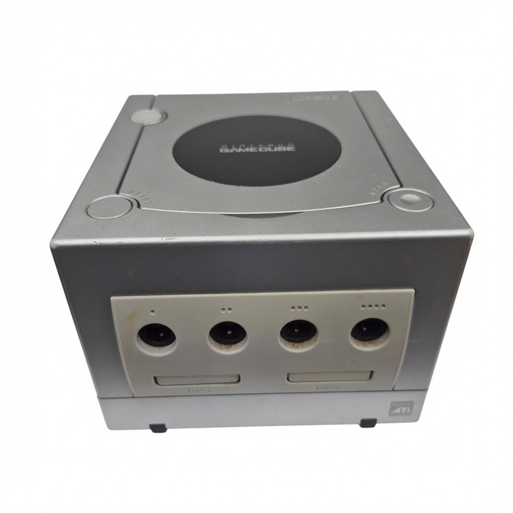 Nintendo GameCube Silver Console Bundle, 2 Controllers, AV Cable, Power Adapter+