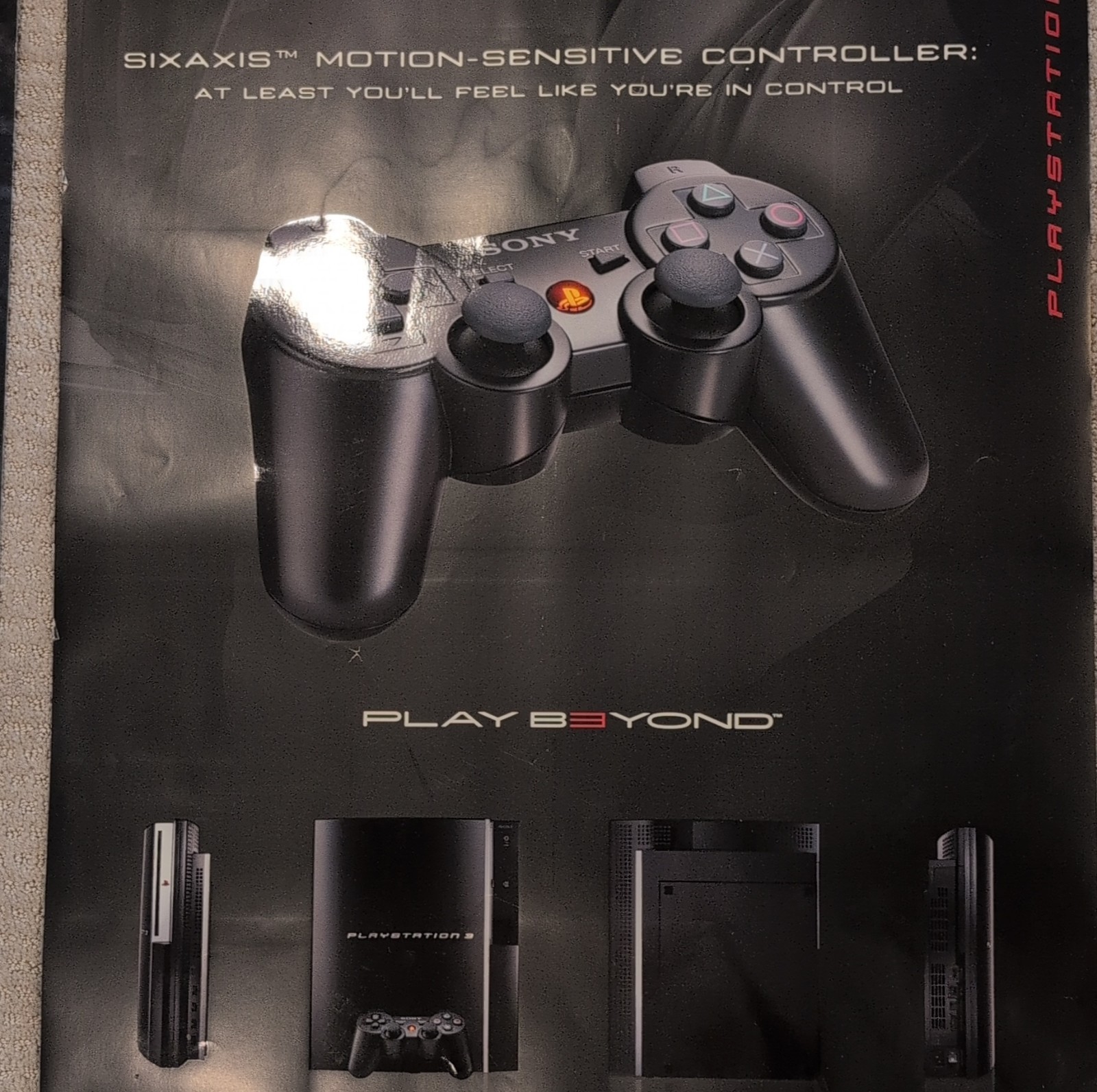 Sony PlayStation 3 SIXAXIS Controller Promotional Poster Video Game Series