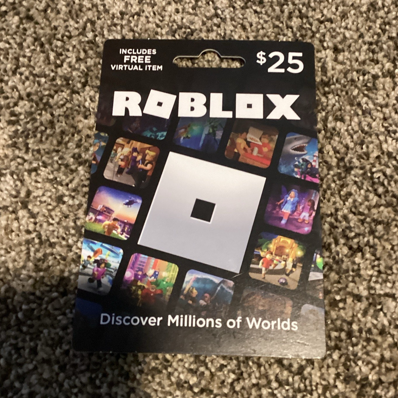 Roblox $25 Gift Card Prepaid Gaming Card w/ Free Virtual Item Multi-Platform