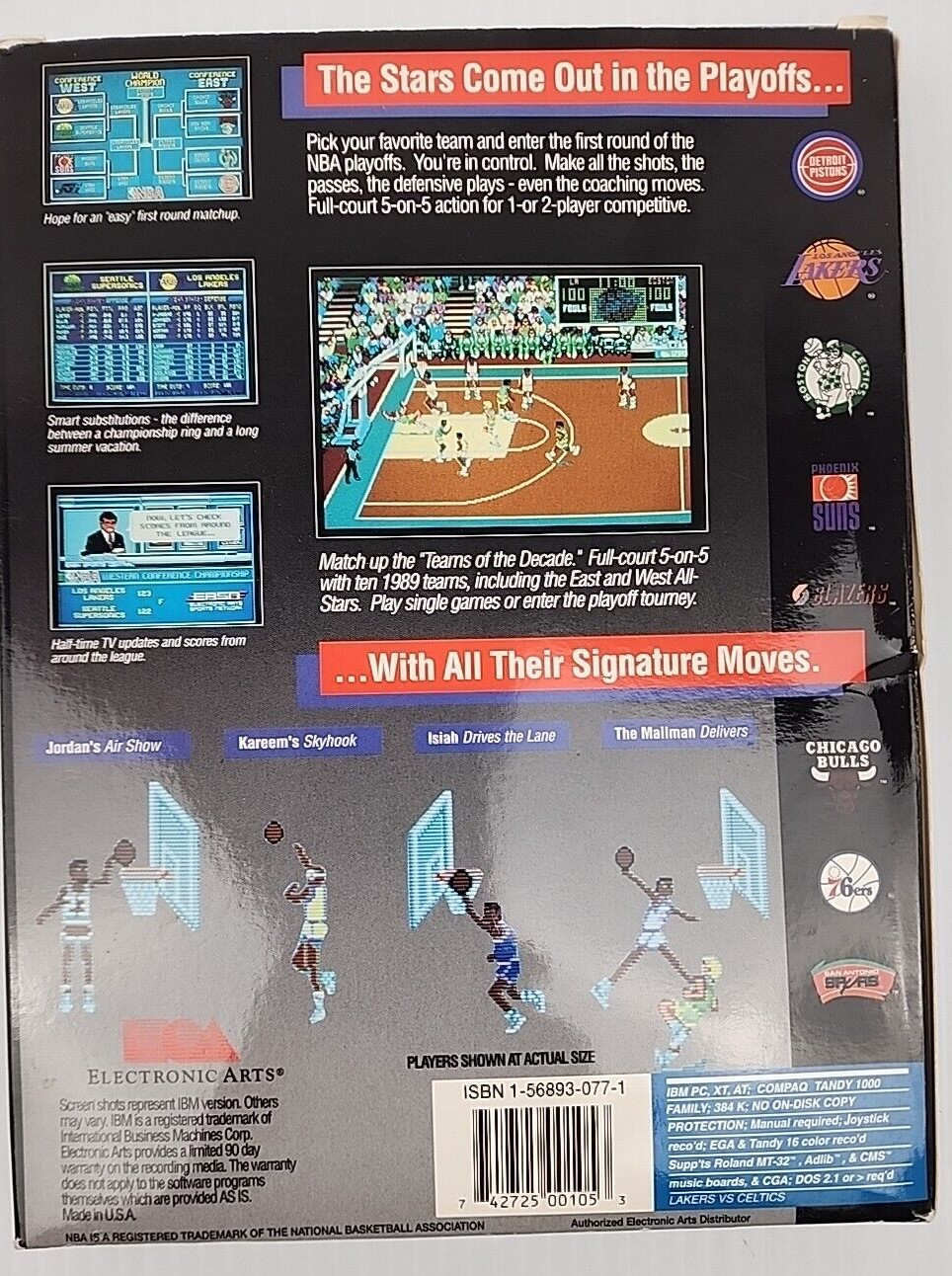 Robert Weatherby Lakers Versus Celtics IBM PC 5.25″ Disk 1989 Rare EA