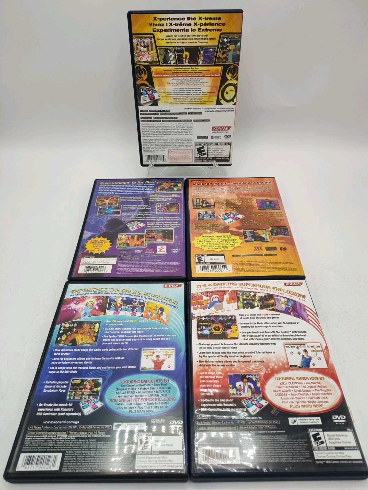 Dance Dance Revolution Mat + 5 Game Bundle For PlayStation 2 *VGC* CIB* Tested!