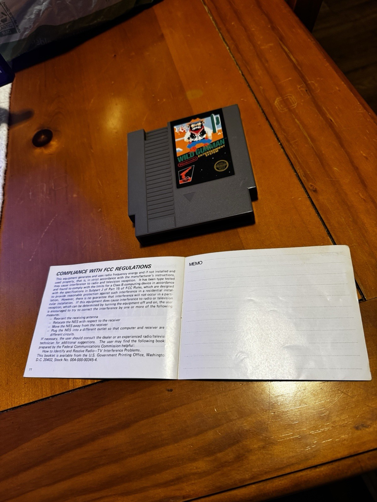 Wild Gunman Nintendo NES 5 Screw Cartridge w/ Manual (1985)