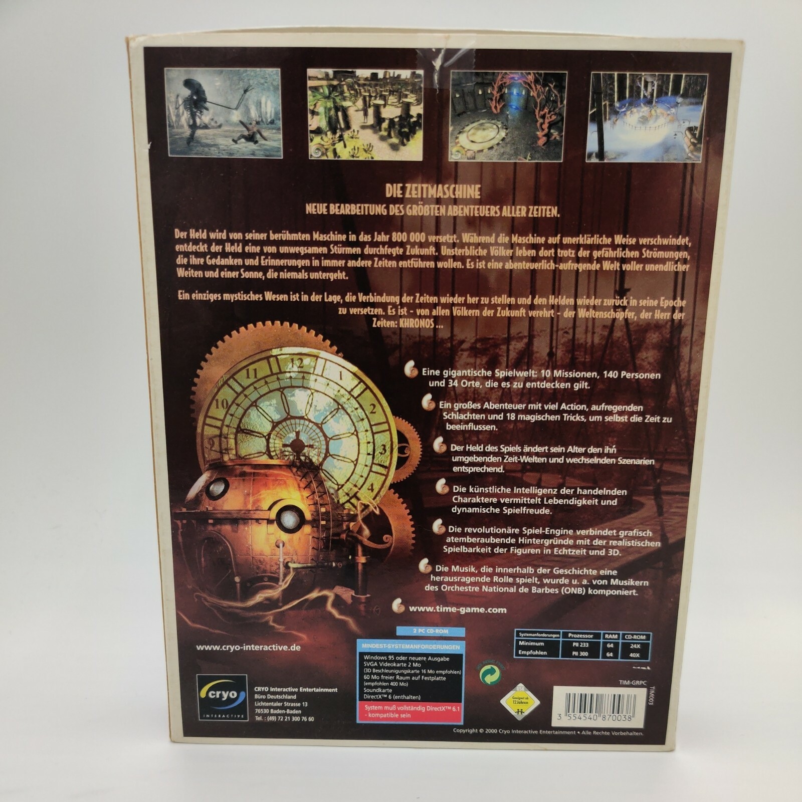 RARE Die Zeitmaschine Die Neven Abentever (The Time Machine) GERMAN PC Game