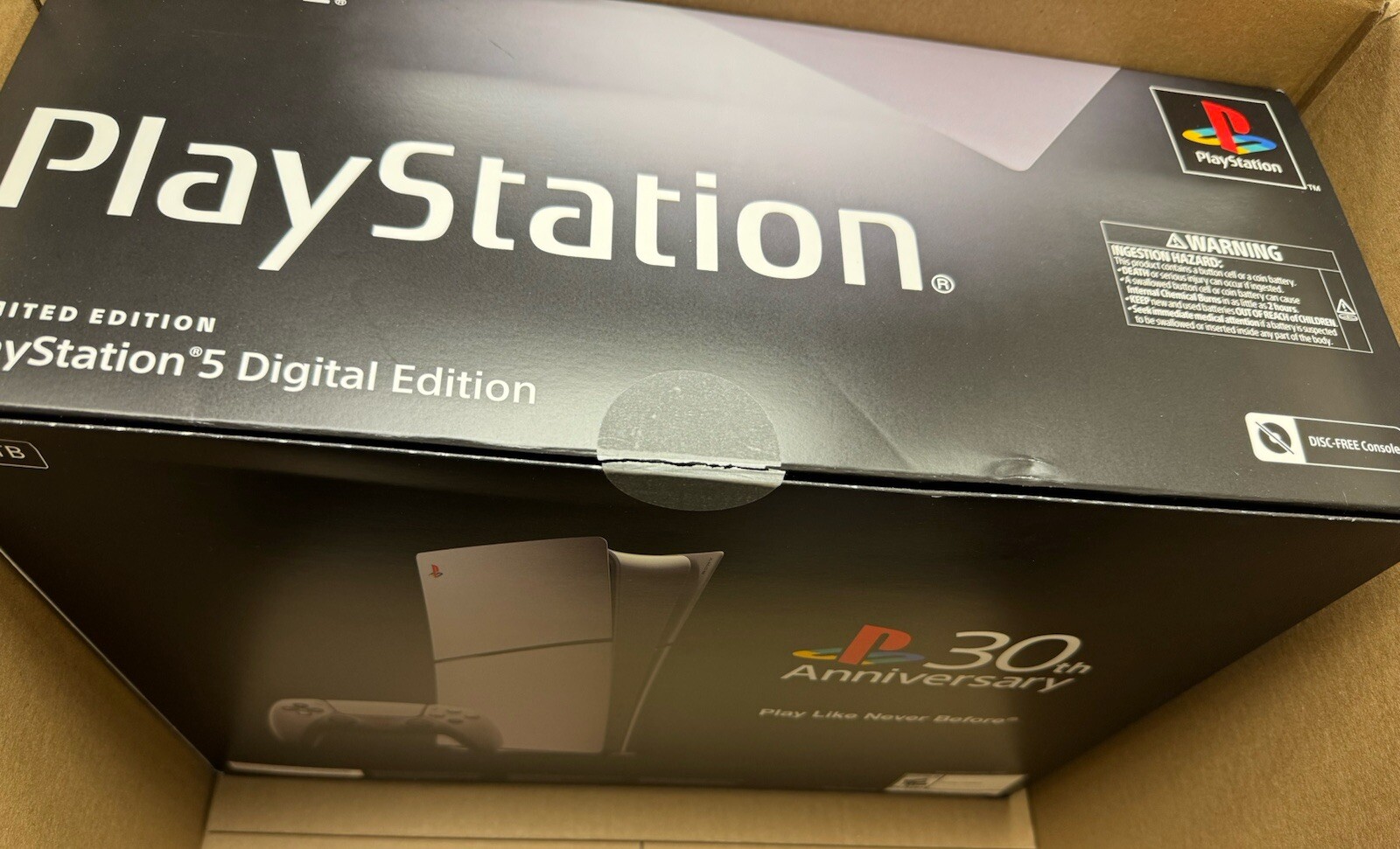 PS5 Digital Slim 30th Anniversary Edition Bundle W/ Disc Drive & 30th DualSense
