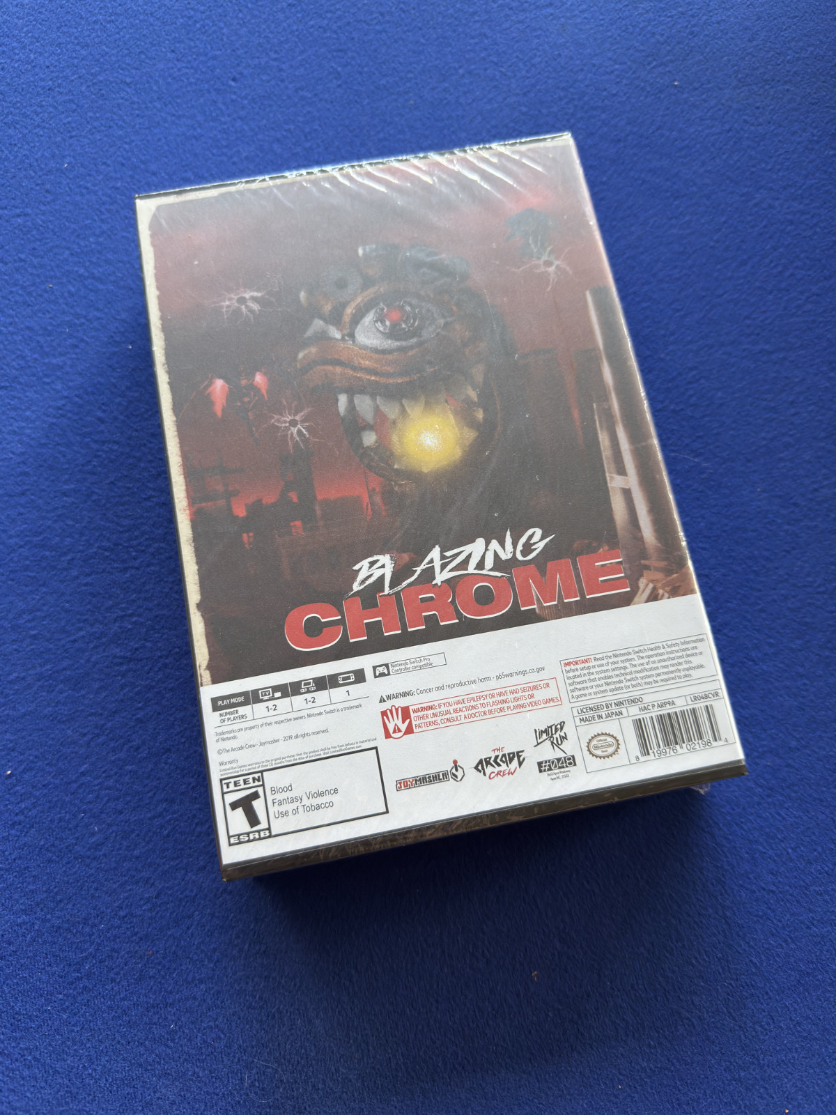 Blazing Chrome VHS Collector’s Edition Nintendo Switch 2019 NEW Sealed #048 MINT