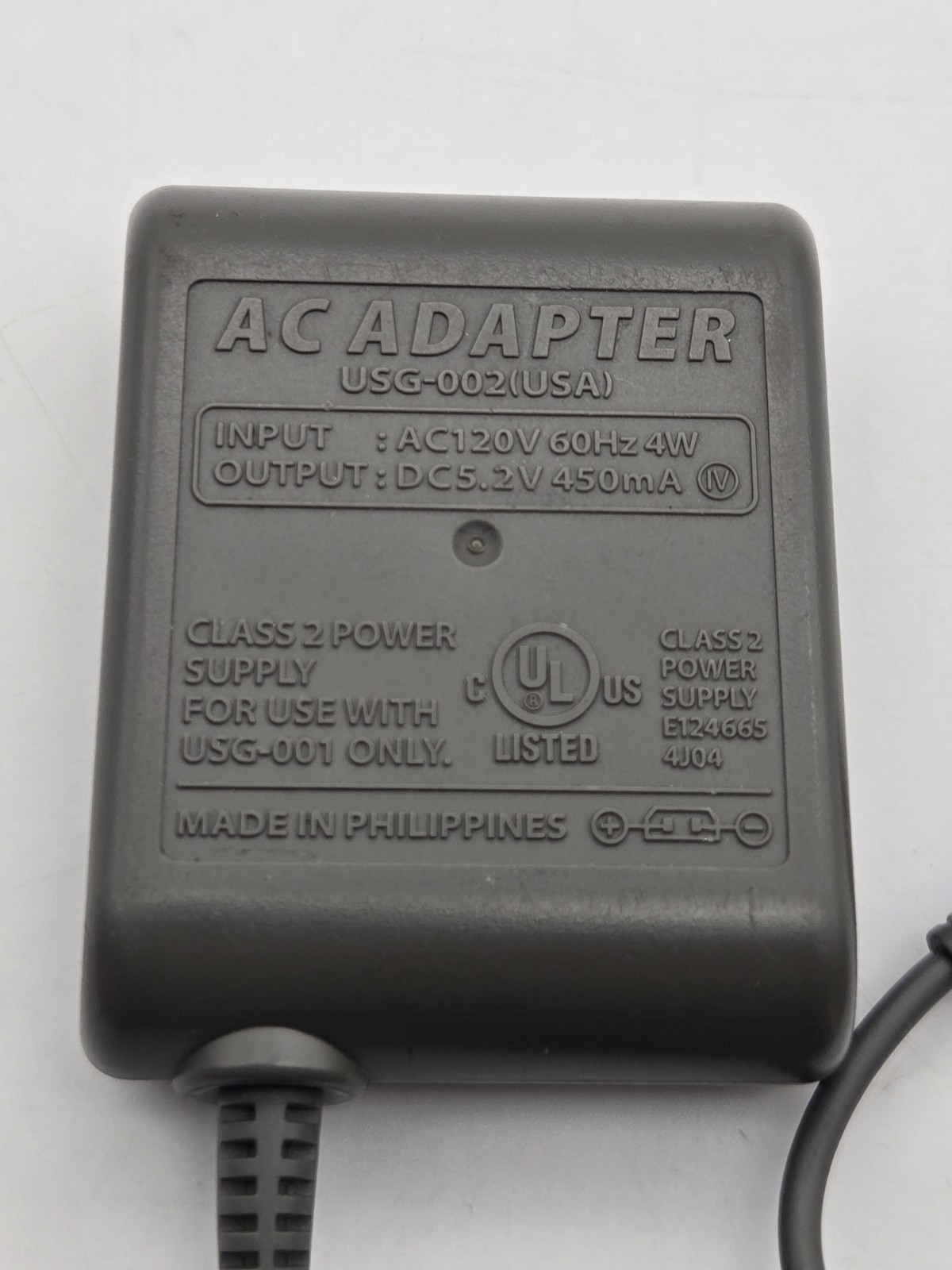 DS Lite USG-002 Charger AC Adapter Cord