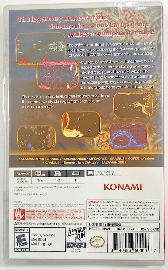 Gradius Origin Collection (SALAMANDER 3) Switch Brand New Game (2025)
