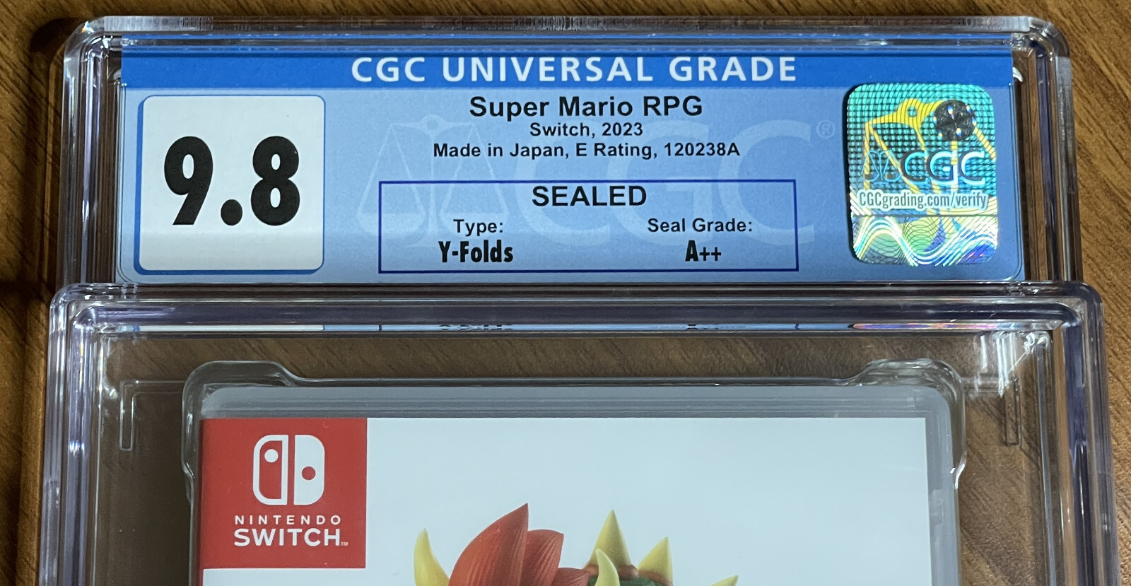 NEW 2023 Switch SUPER MARIO Bros RPG 1st Print CGC Graded 9.8 Y-Fold Seal A++