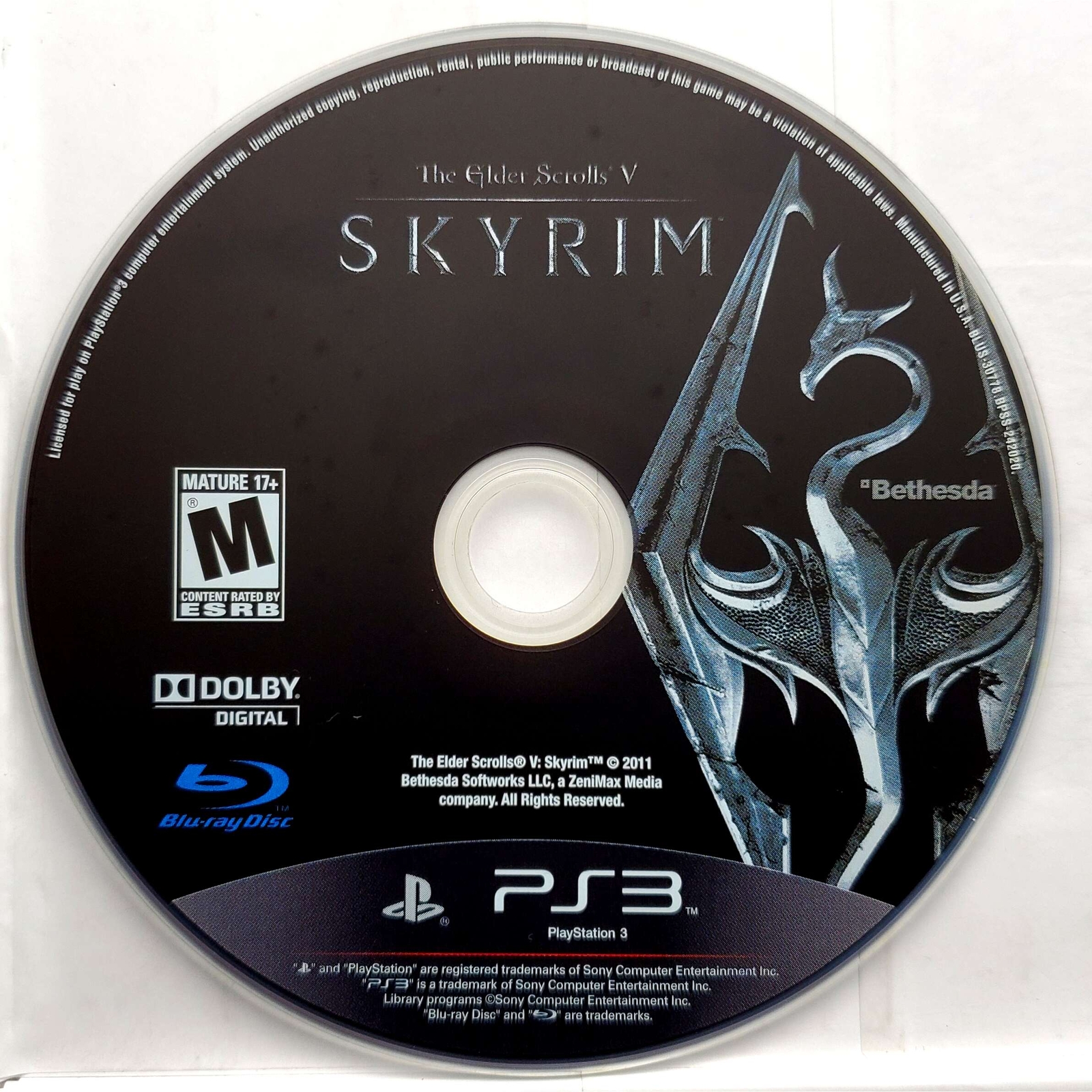 Elder Scrolls V Skyrim – Sony Playstation 3 Pristine 180 Day Guarantee PS3