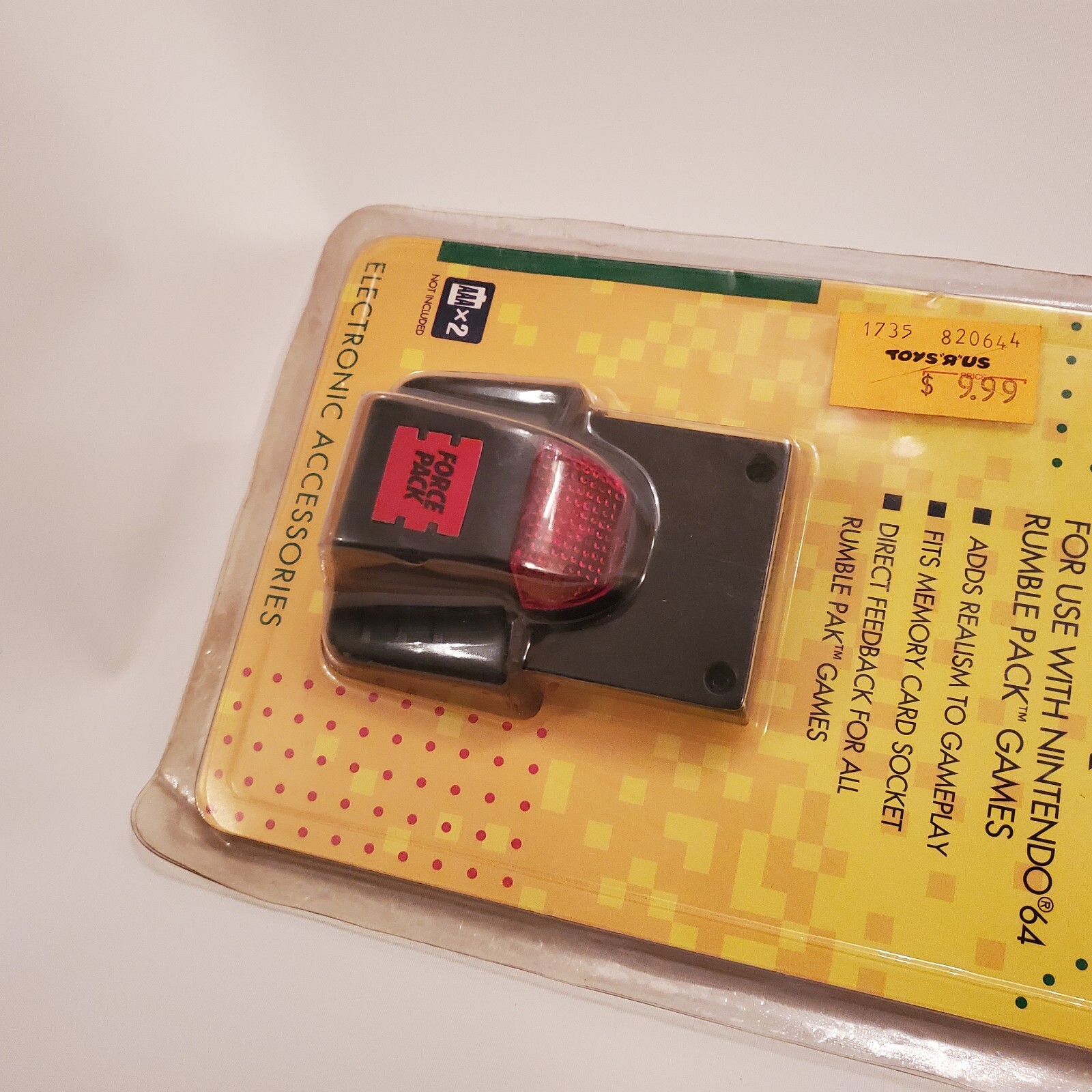 NEW 1997 Force Pack Tremor Rumble Pack Pak Nintendo 64 N64 Mad Catz Toys R US N