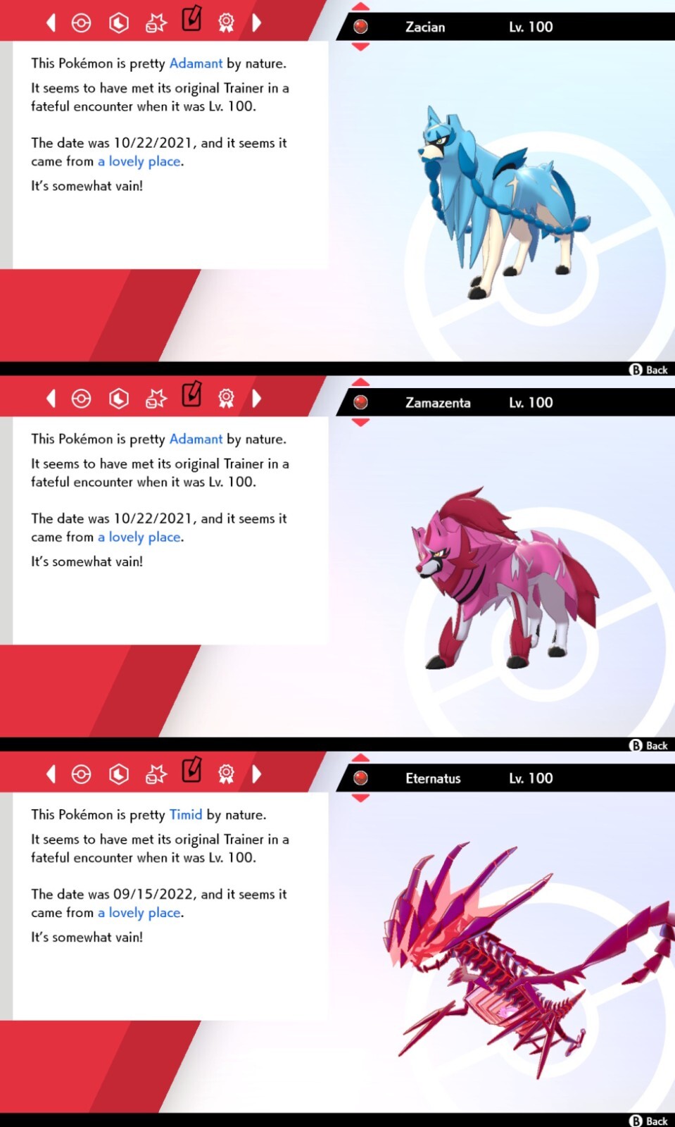 Ultra Shiny 6IV* Gamestop Zacian Zamazenta Eternatus Events Pokemon Sword/Shield