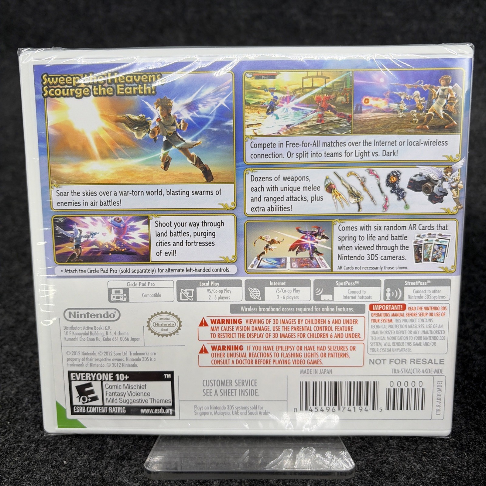 Kid Icarus: Uprising Region Free (3DS) – Sealed New In Box W/ 3DS Stand