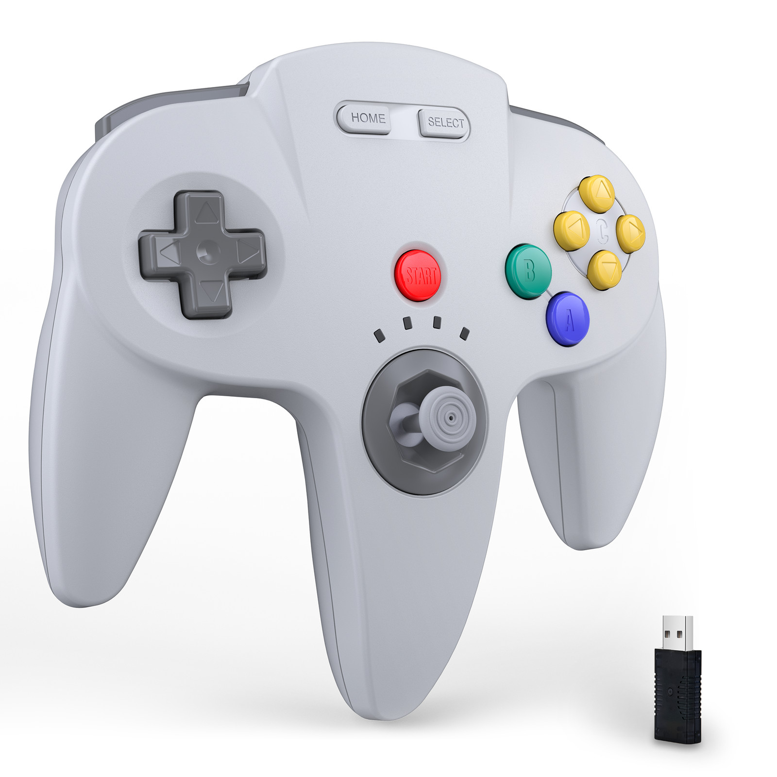 2.4G Wireless N64 Controller w/ Rumble Pak for Nintendo N64 or USB For Switch