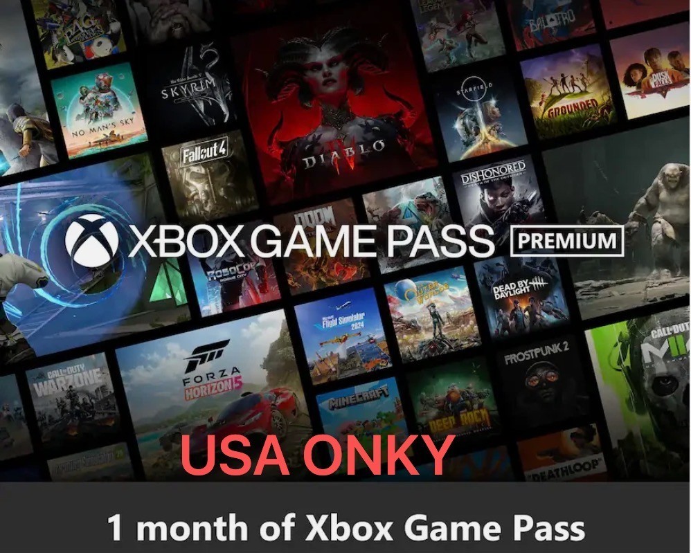 Xbox Game Pass Premium 1 Month Membership (USA)– (NEW & EXISTING) E-delivery