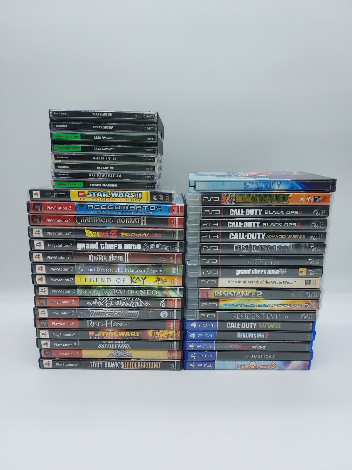 39 Sony Playstation 1, 2, 3, 4 OEM Replacement Cases Only Lot *NO GAMES*