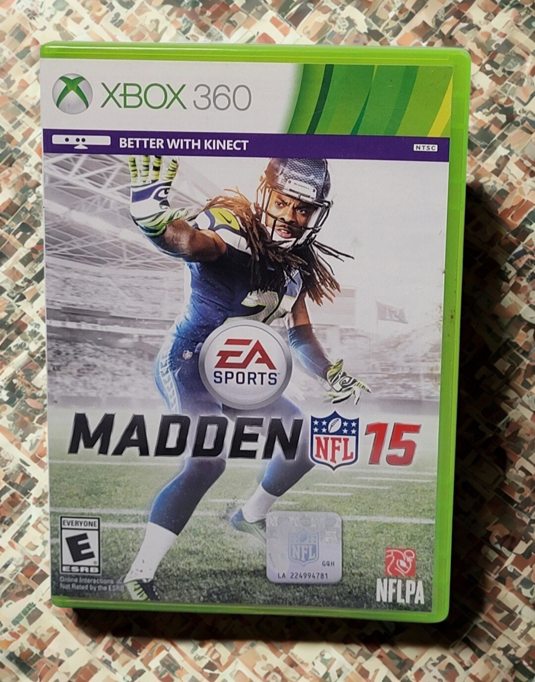 2014 XBOX 360 Madden NFL 15 Microsoft Better With Kinect Complete With Insert