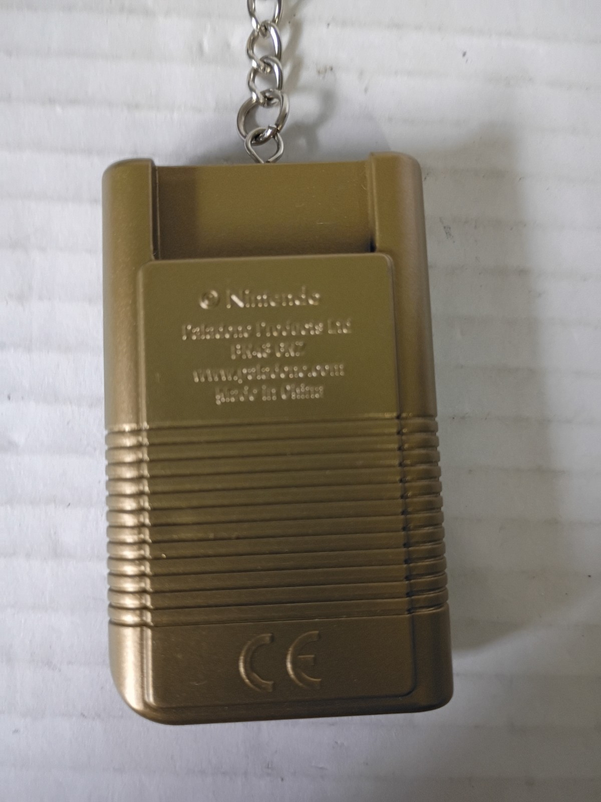 Nintendo Gameboy Classic keychain backpack clip charm tag plastic gold