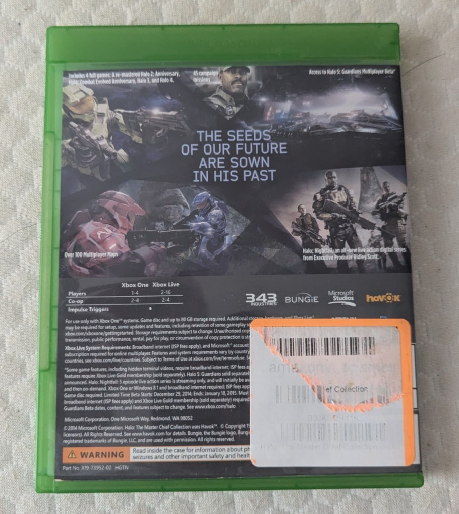 Microsoft Halo: The Master Chief Collection Xbox One Shooter Multiplayer M CIB