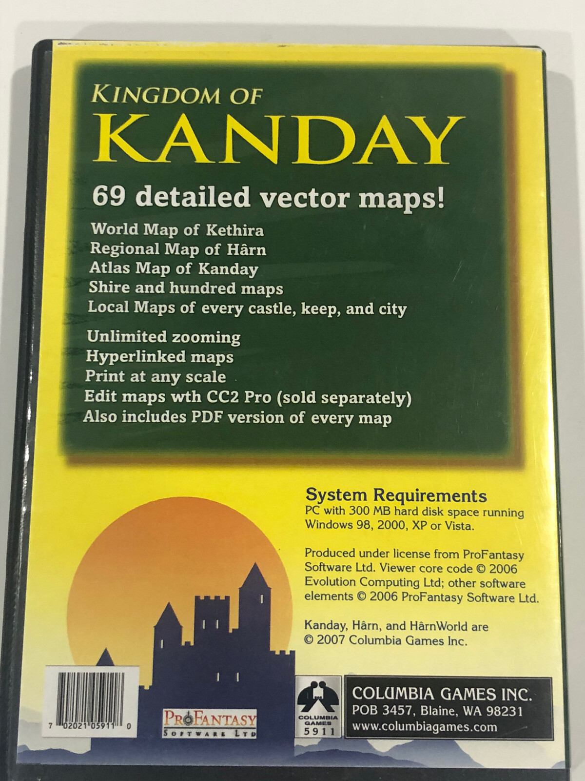 Harnmaster Kingdom Of Kanday Electronic Atlas CD ROM 2007 PC Fantasy Role Play