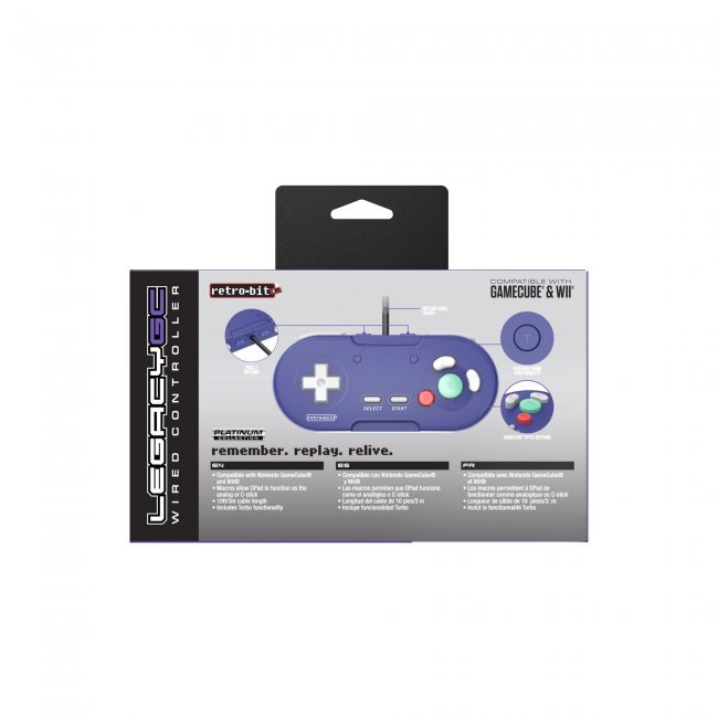 Retro-Bit LegacyGC Wired Controller for Gamecube & Wii – Indigo