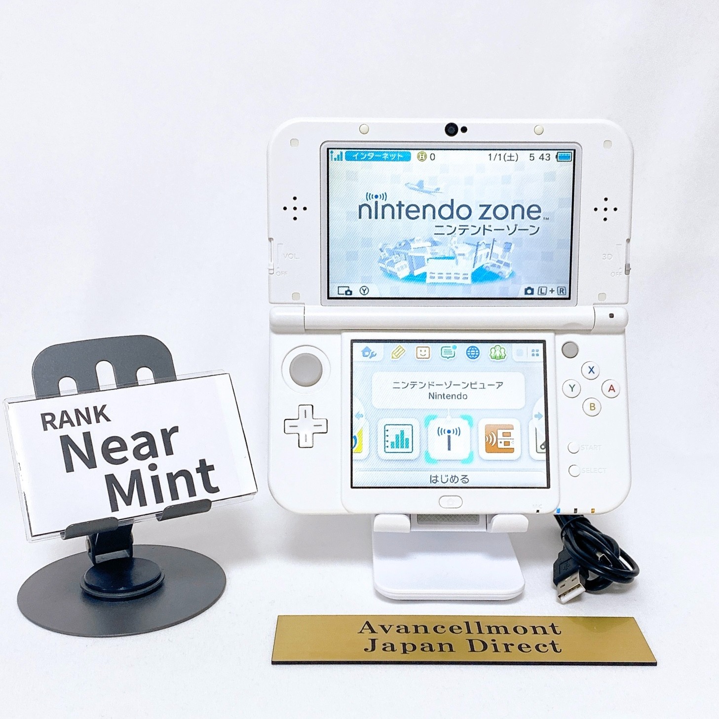 【Near Mint】New Nintendo 3DS XL LL Pearl White Console Stylus Japan Tested Rare
