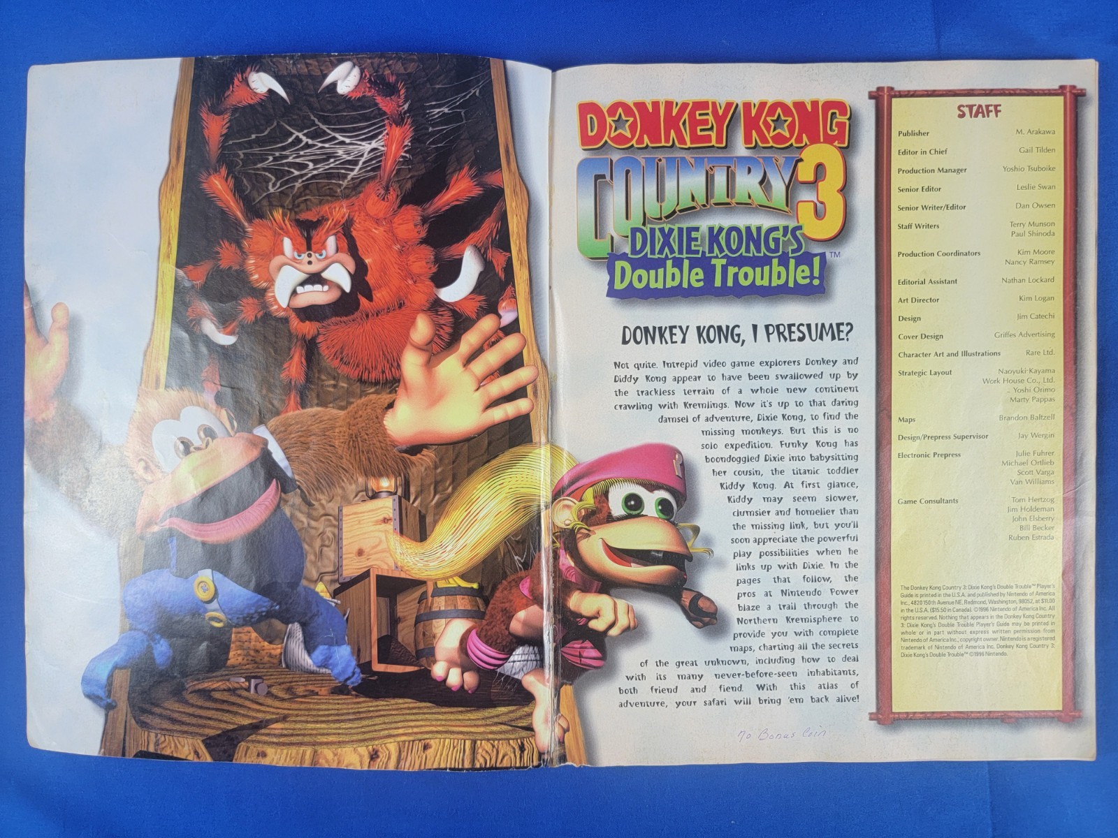 Nintendo 64 Donkey Kong Country 3 Dixie Kong’s Double Trouble Players Guide