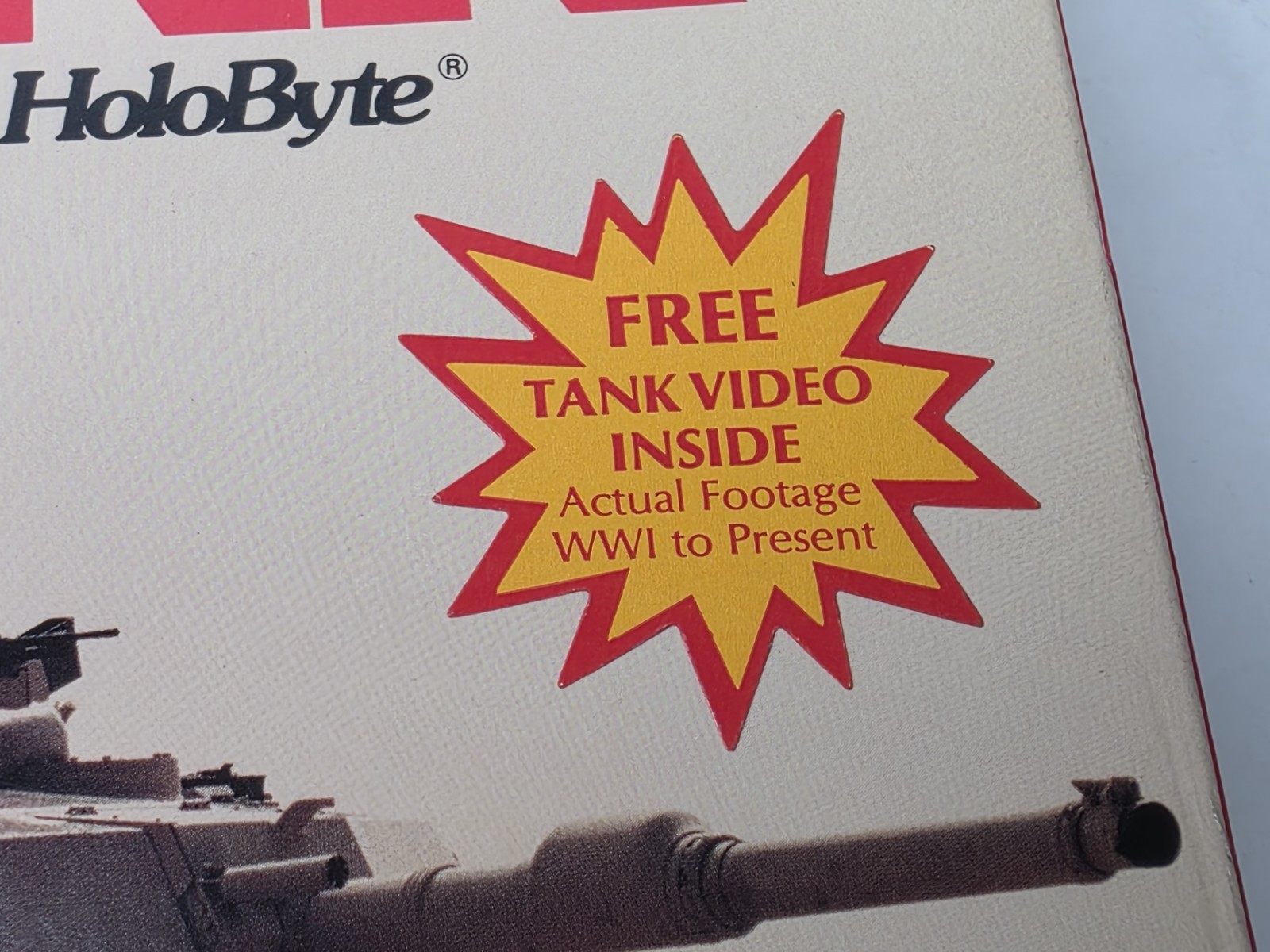 Tank BIG BOX (PC 3.5″ Floppy) w/ Bonus WWII Tank VHS 1993 Spectrum HoloByte