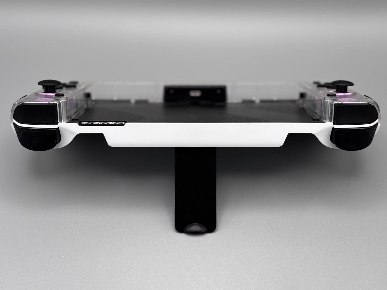 CRKD Nitro Deck+ Clear White Edition Purple Joystick Accents Nintendo Switch