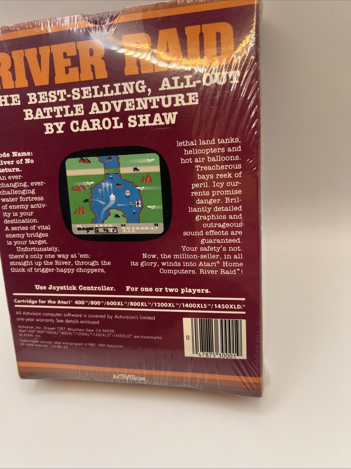 Carol Shaw’s River Raid Activision for the Atari Cartridge & Box!