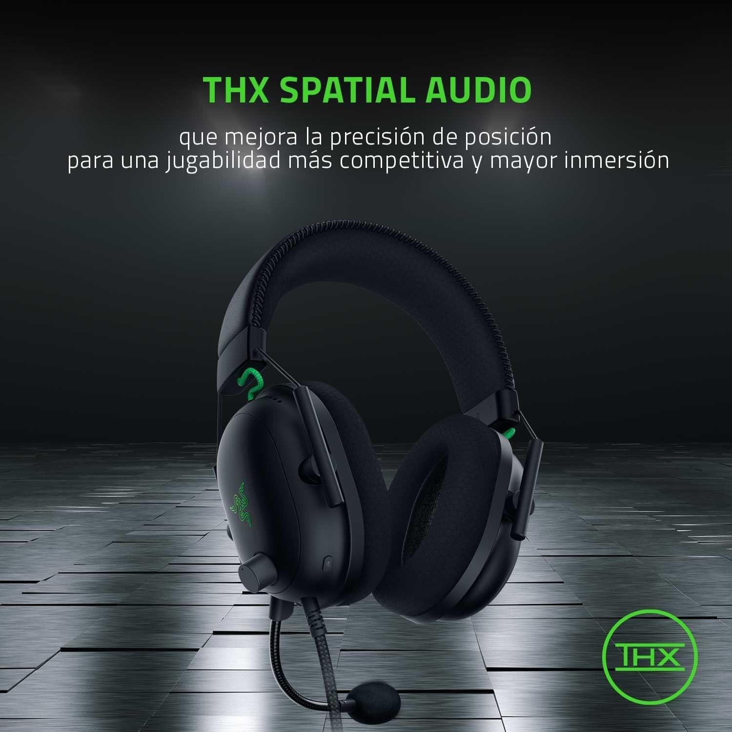 Razer – BlackShark V2 w/ usb Sound Card Wired 7.1 Spatial Surround Sound 50mm d
