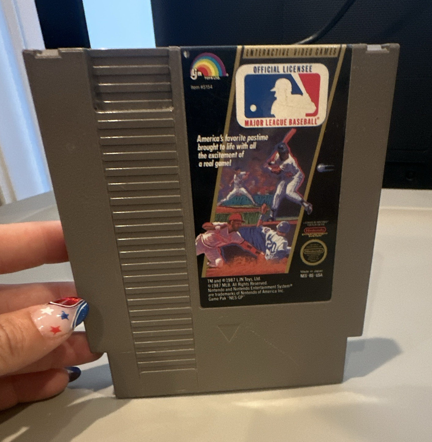 LJN Major League Baseball Nintendo NES Video Game Cartridge NTSC-U/C 1987